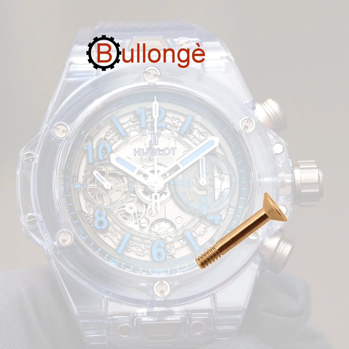 Ersatzteil für Hublot Uhren HSchraube GOLD 6mm