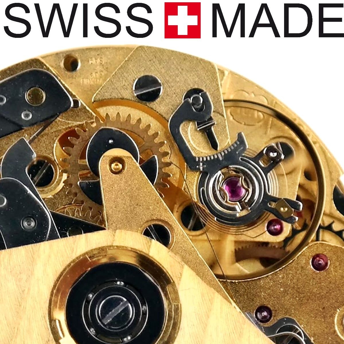 Movimento reloj automatico ETA Valjoux 7750 banhado a ouro Mecanismo de cronografo