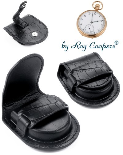 Roy Coopers CROCO NEGRO estojo para se prender no cinto