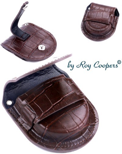 Roy Coopers CROCO MARROM estojo para se prender no cinto