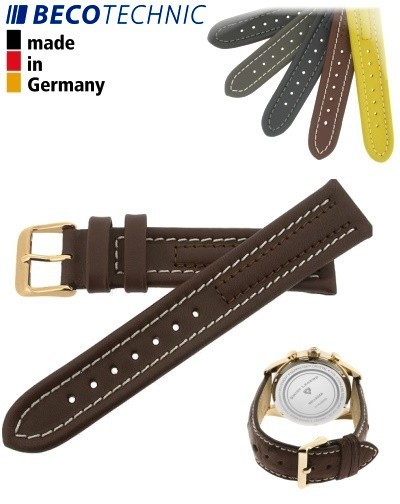 Pulseira Arizona Bezerro 22mm marrom / aço INOX