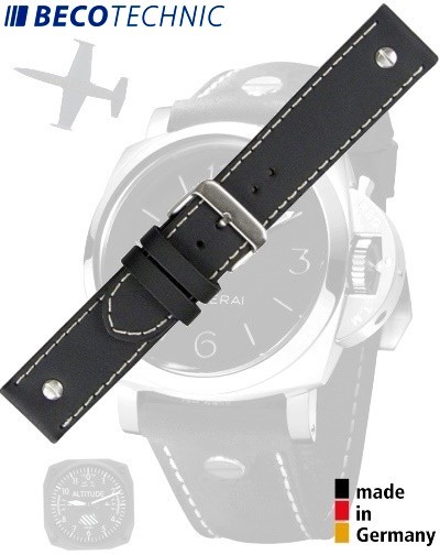 Pulseira para relógios Chrono-Pilot preta 26mm