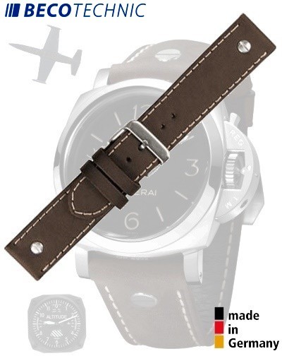 Pulseira para relógios Chrono-Pilot marrom 26mm