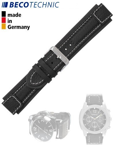 Pulseira de couro Beco Technic TERRASCO 18 preto