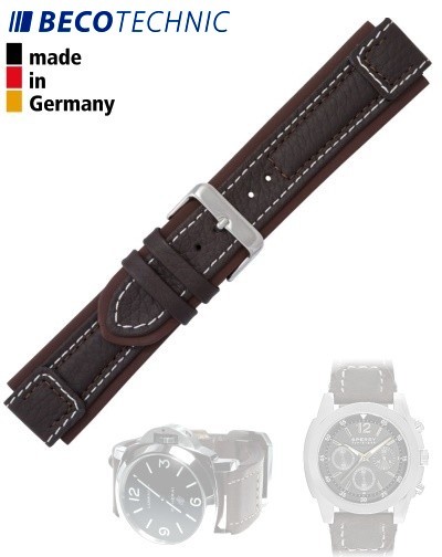 Pulseira de couro Beco Technic TERRASCO 18 marrom
