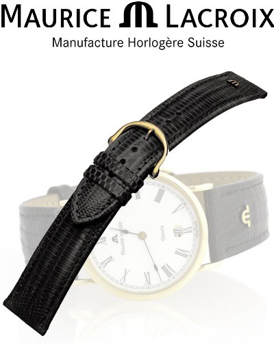 Pulseira de couro MAURICE LACROIX TEJU 20 preto/ouro