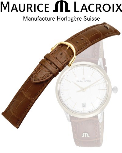Pulseira MAURICE LACROIX LOUISIANA 16 cognac/ouro