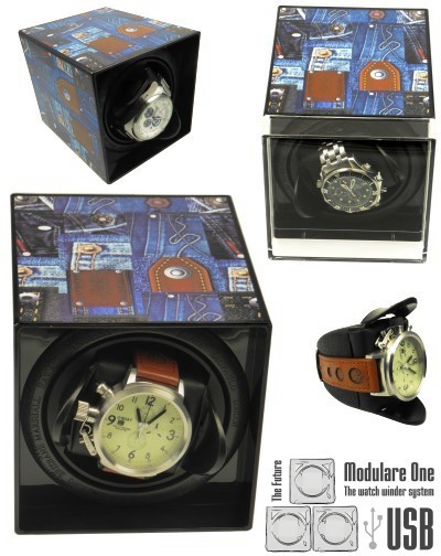 Movimentador MODULARE ONE USB BLUE JEANS 1 relógio