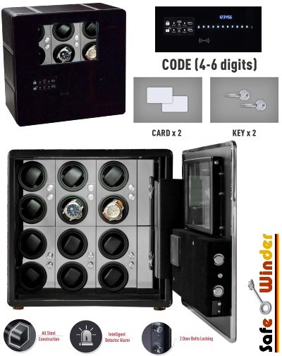 Cofre e movimentadores relógios = SAFEWINDER PRESTIGE X12
