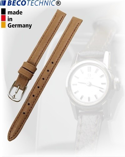 Pulseira de couro BECO TECHNIC POLO bege 8mm inox
