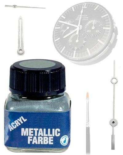 Tinta para ponteiros relógios PRATEADO METÁLICO