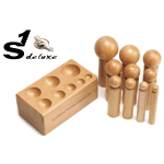 10 punções-bola e extensiva bola em madeira DomeXX-10
