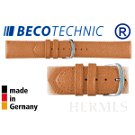 Pulseira de couro HERMES âmbar-mel aço 22mm