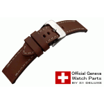 Pulseira de couro ROYAL AERONAUTICAL 24mm Tabaco