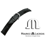 Pulseira couro MAURICE LACROIX LOUISIANA 18 preto/inox