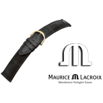 Pulseira couro MAURICE LACROIX LOUISIANA 20 preto/ouro