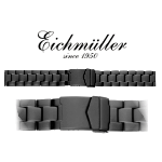 Bracelete para relógios OYSTER STYLE preto matt 20mm