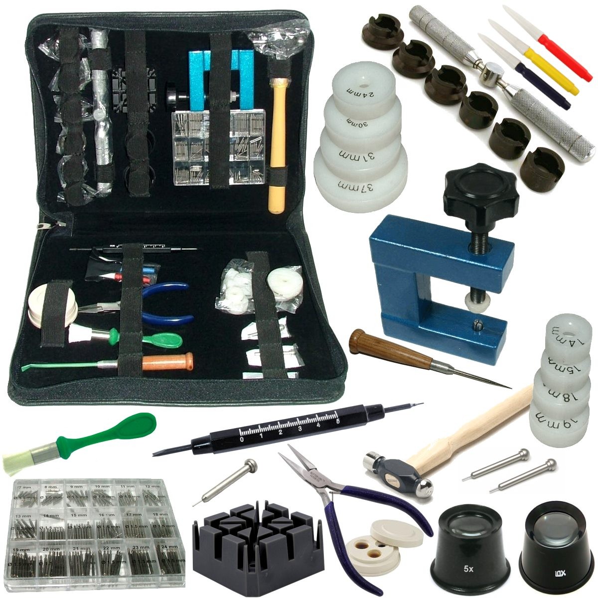 Kit Relojero Kit profissional WATCHMAKER DELUXE para relojoeiro - Kit mala de ...